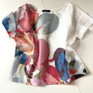 Cop.Copine Multicolor Abstract Print Top